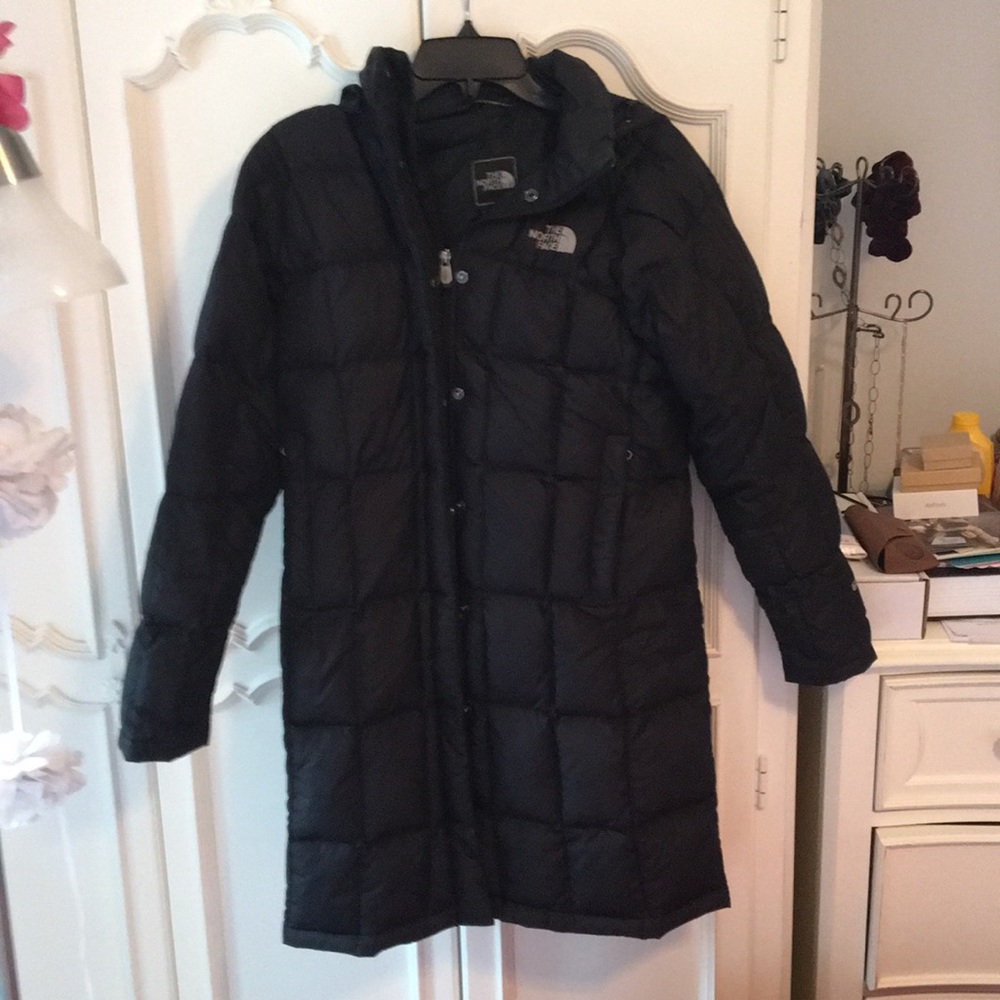 North Face long black coat